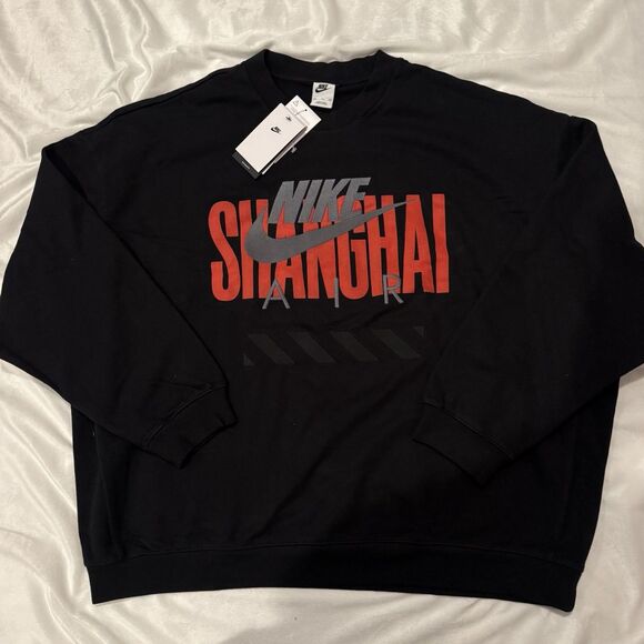 Nike Air Shanghai Fleece Crewneck Sweatshirt - Picture 1 of 7